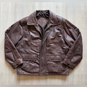 Vintage Roundtree & Yorke Leather Bomber Sz L